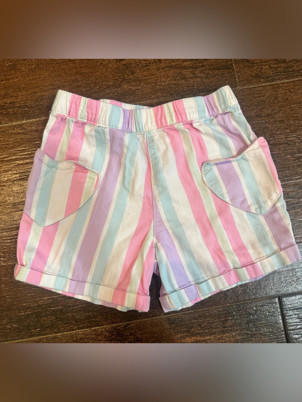 Garanimals Pastel Striped Shorts - Pink, Light Blue, Lavender, White